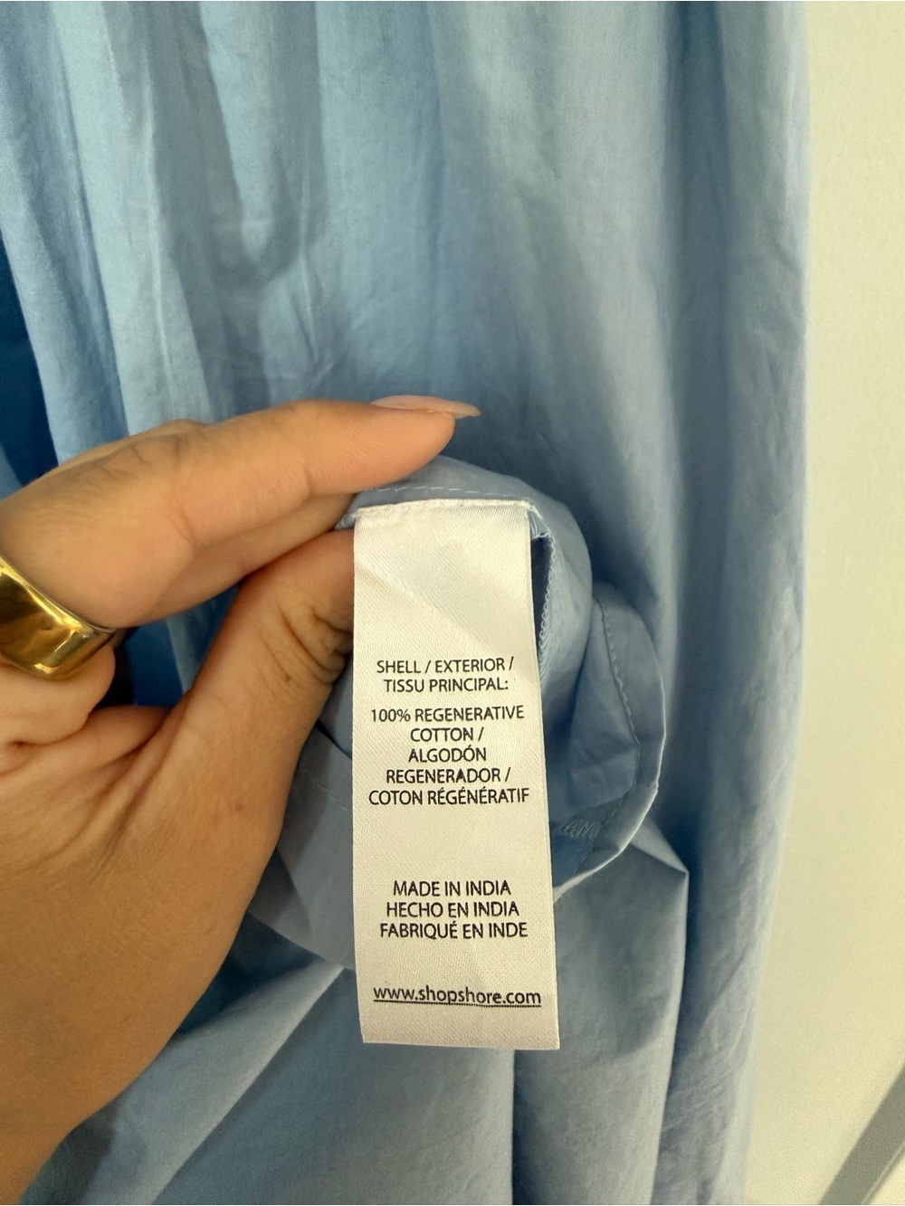 Strapless Smocked Bodice Midi Dress in Dusty Blue - Picture 5 of 6